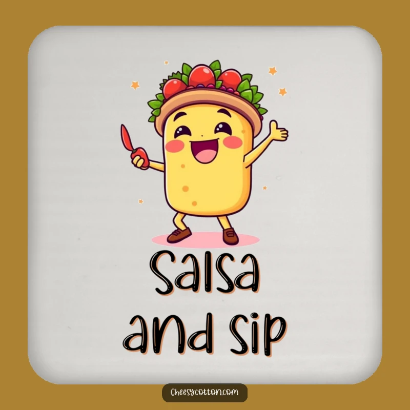 Funny Taco Dancer Coaster Fiesta Protection Chili Pepper Bar Accessory