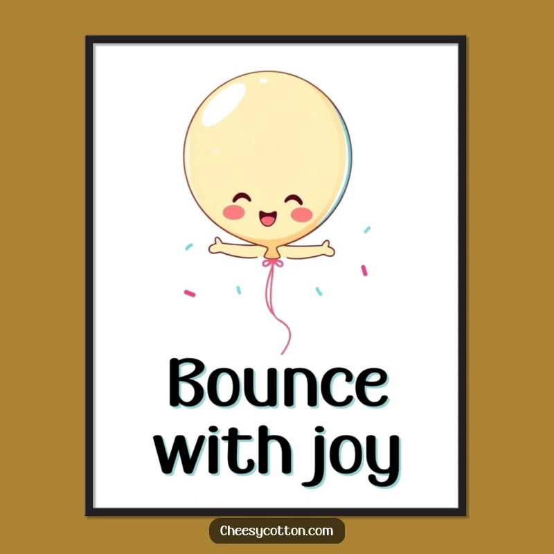Funny Playful Balloon Streamer Poster: Decorate Your Space with This Hilarious Festive Art