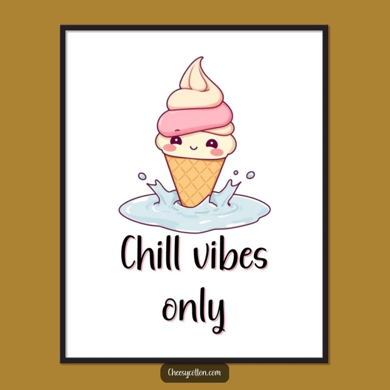Funny Ice Cream Splash Poster: Decorate with Sweet, Playful Art