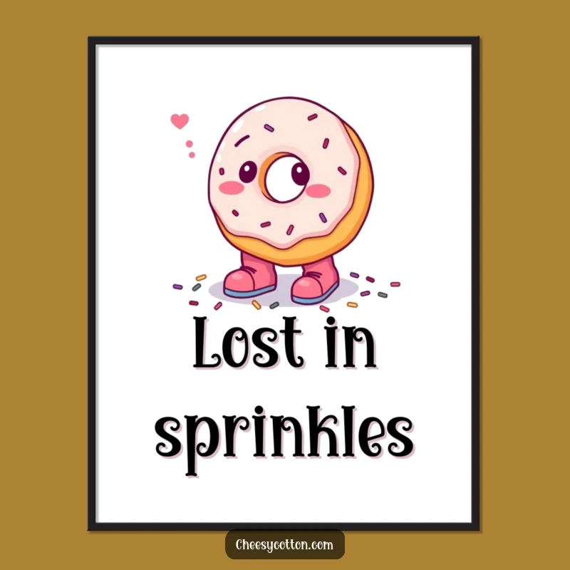 Funny Donut Boots Poster: Hilarious Character Art for Sweet Decor