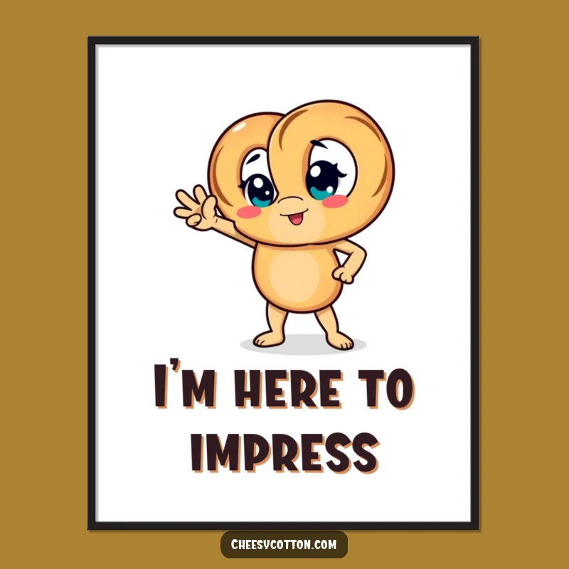 Funny Pretzel Pose Poster - Bold Wall Art Gift!
