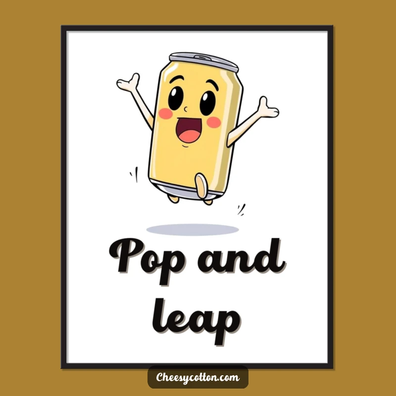 Funny Soda Jump Poster: Decorate with Energetic, Fizzy Art