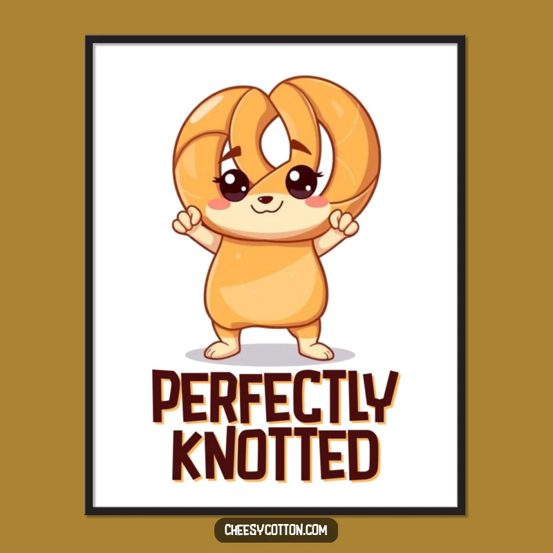 Funny Pretzel Pose Poster: Add Bold Humor to Your Walls with This Hilarious Art