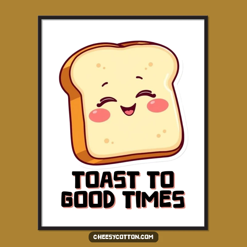 Funny Toast Poster: Decorate with a Wink, a Whimsical Art Gift!