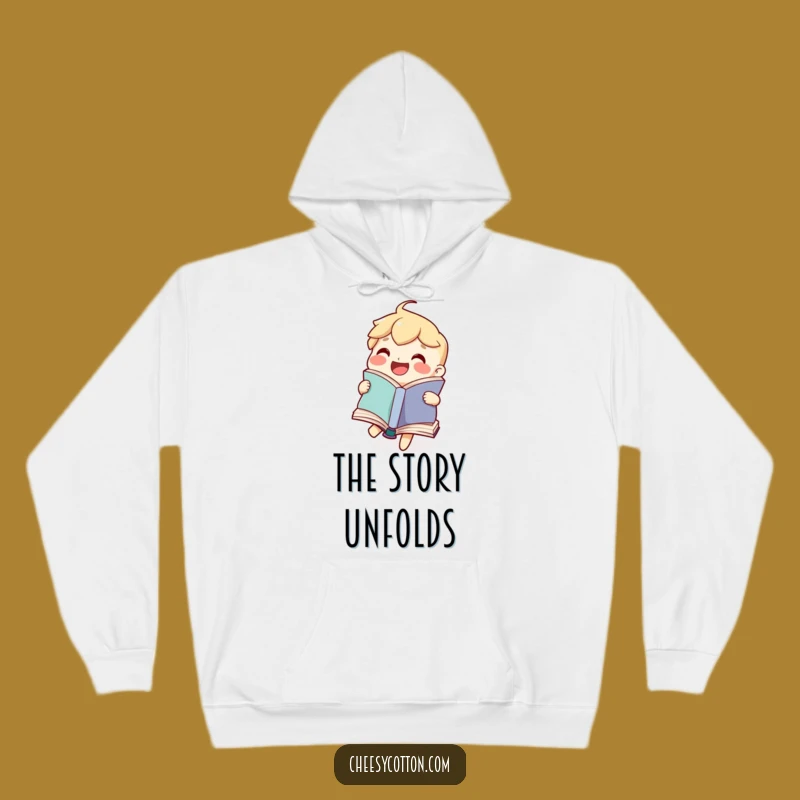Funny Book Hoodie: Cozy Up with This Happy Character for Literary Comfort
