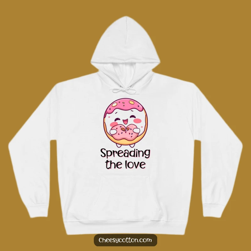 Funny Donut Sharing Hoodie: Cozy Comfort with a Generous Character