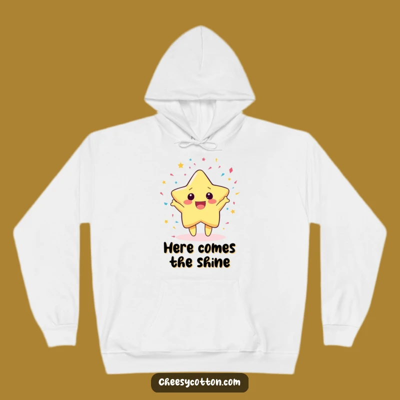 Funny Kawaii Star Confetti Hoodie: Cozy Celebrations Await
