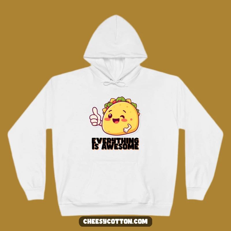 Funny Taco Thumbs Up Hoodie: Cozy Comfort with a Hilarious Food Character