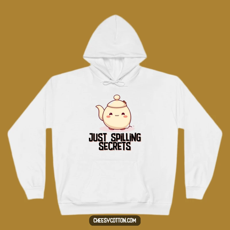 Funny Shy Teapot Hoodie: Cozy Character Design, Perfect Humorous Gift