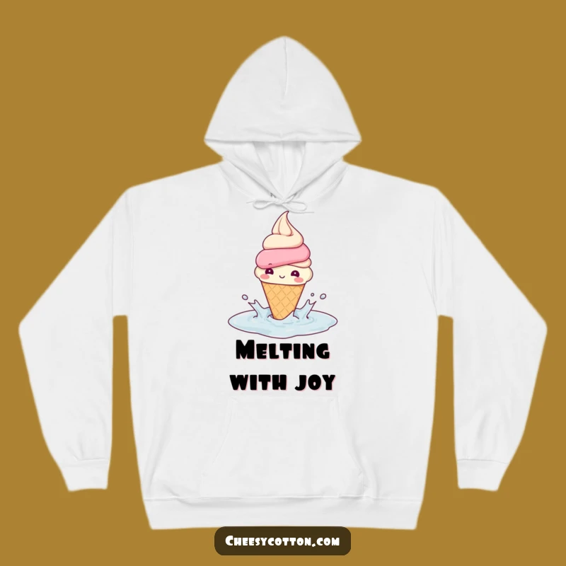 Cozy Funny Ice Cream Splash Hoodie: Stay Warm and Sweetly Humorous