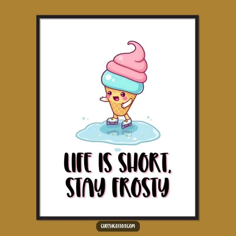 Free Printable Wall Art: Whimsical Ice Cream Fails - Fun Downloadable Decor