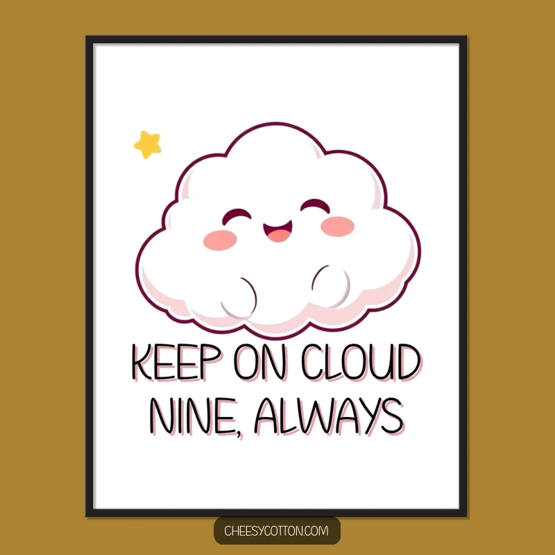 Free Printable Wall Art: Giggling Cloud Downloadable for Airy Decor