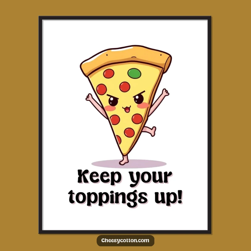 Free Printable Wall Art: Pizza Handstand, Quirky Downloadable Decor for a Determined Aesthetic