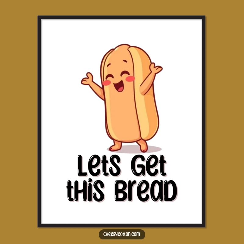 Funny Free Printable Wall Art: Hot Dog Character Doing a Silly Dance