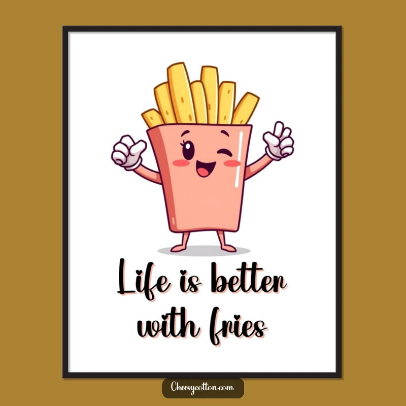 Funny Free Printable Wall Art: Superhero Fry, Bold Downloadable Decor