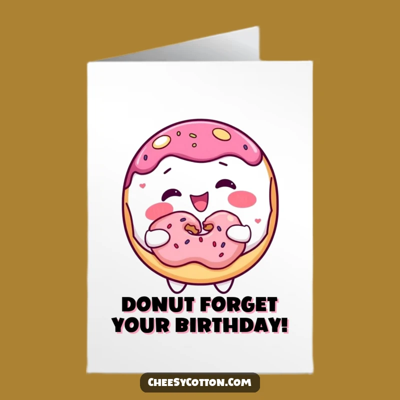 Free Printable Birthday Card: Sharing Donut! Sweet Downloadable Gift