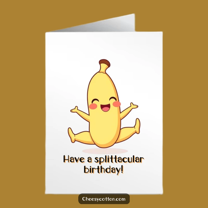 Free Printable Birthday Card: Banana Split - Comedic & Fun Downloadable