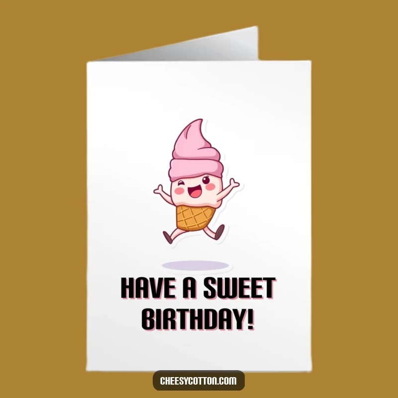 Free Printable Birthday Card: Cartwheel Ice Cream, Fun Downloadable Gift