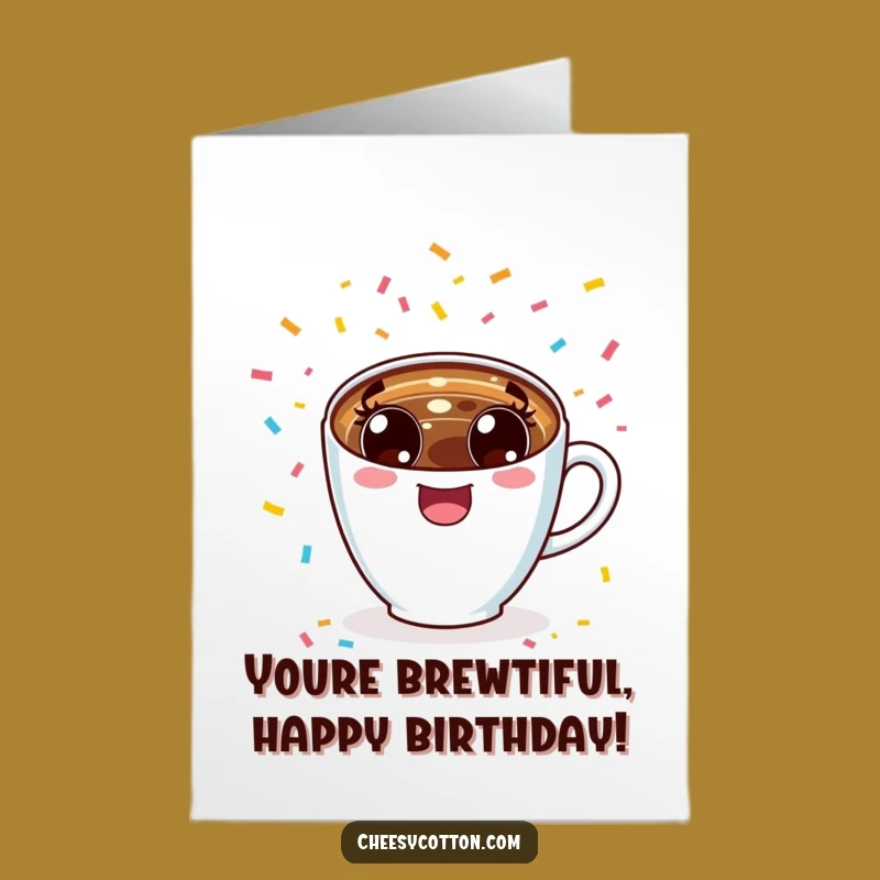 Free Printable Birthday Card: Coffee Cup Cheers for Your Big Day!