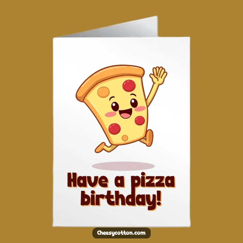Free Printable Birthday Card: Pizza High Five, Fun Downloadable Gift
