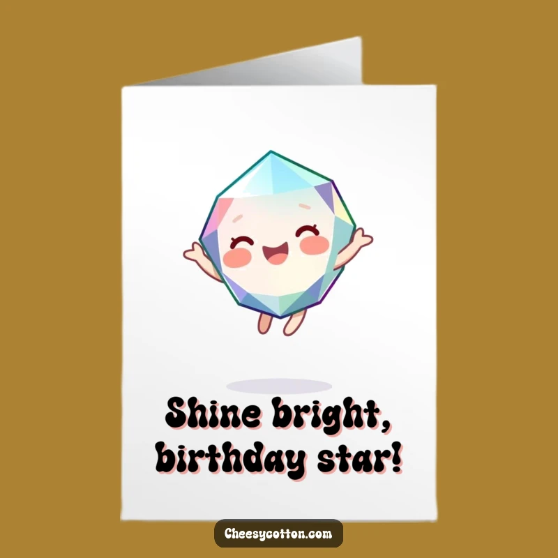 Free Printable Gem Birthday Card: Funny Downloadable Gift for Sparkling Celebrations