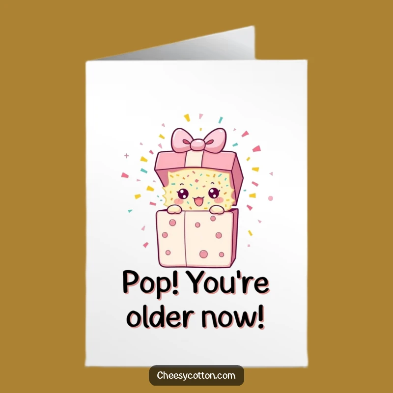 Funny Free Printable Birthday Card: Bouncy Present Confetti Blast Printable Greeting Card