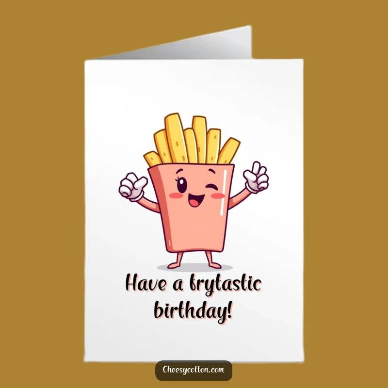 Free Printable Birthday Card: Superhero Fry, Funny Heroic Downloadable Gift