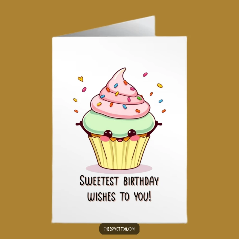 Free Printable Birthday Card: Juggling Cupcake, Sprinkles, Sweet Birthday Fun Gift