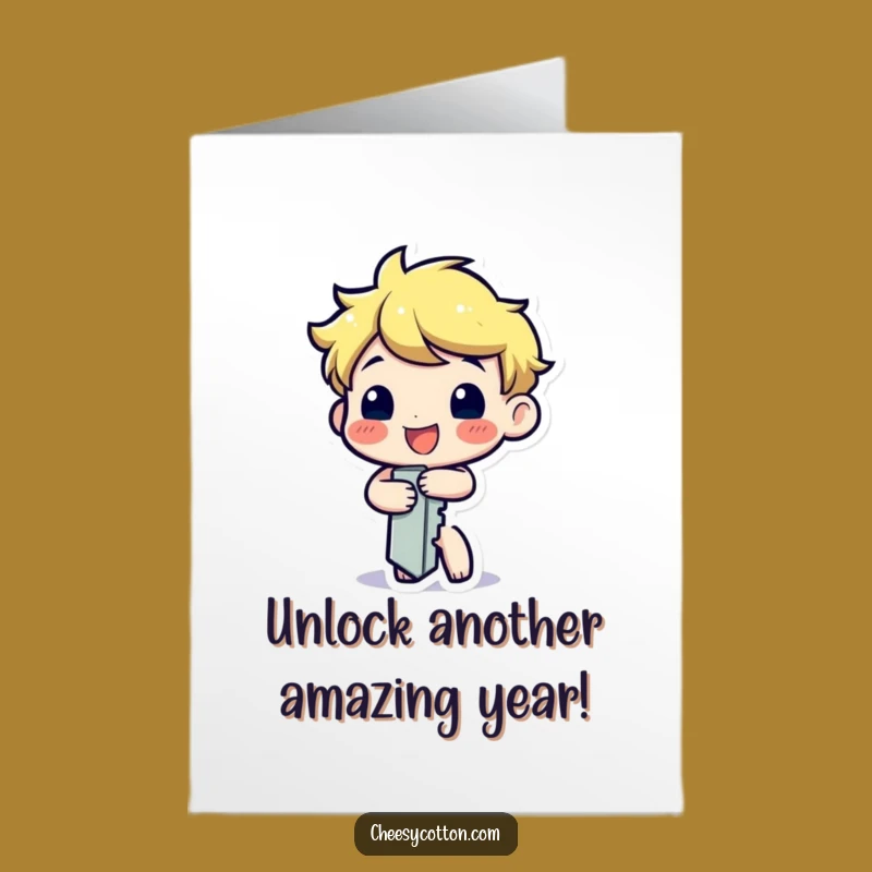 Free Printable Key Birthday Card: Funny Downloadable Gift for Unlocking More Fun