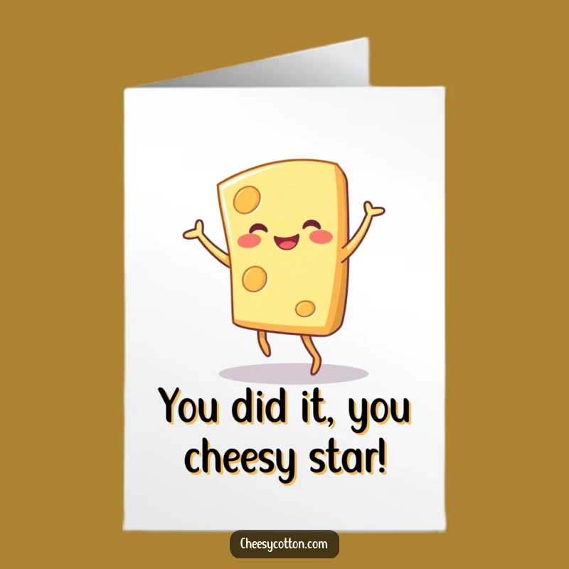 Free Printable Congrats Card: Dancing Cheese! Hilarious Success Downloadable Gift
