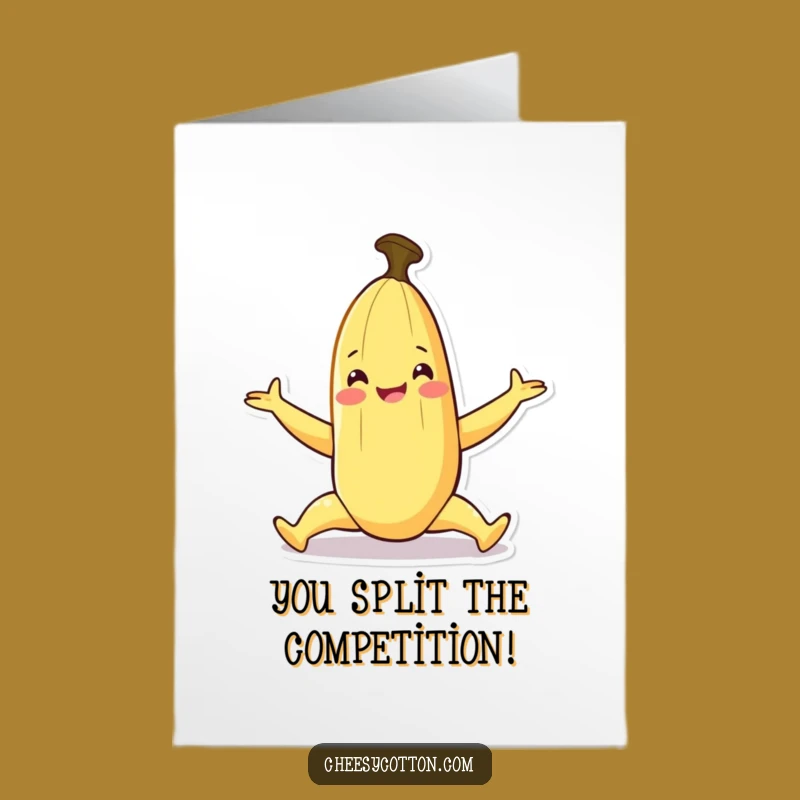 Free Printable Congrats Card: Funny Banana Split - Flexible Success!