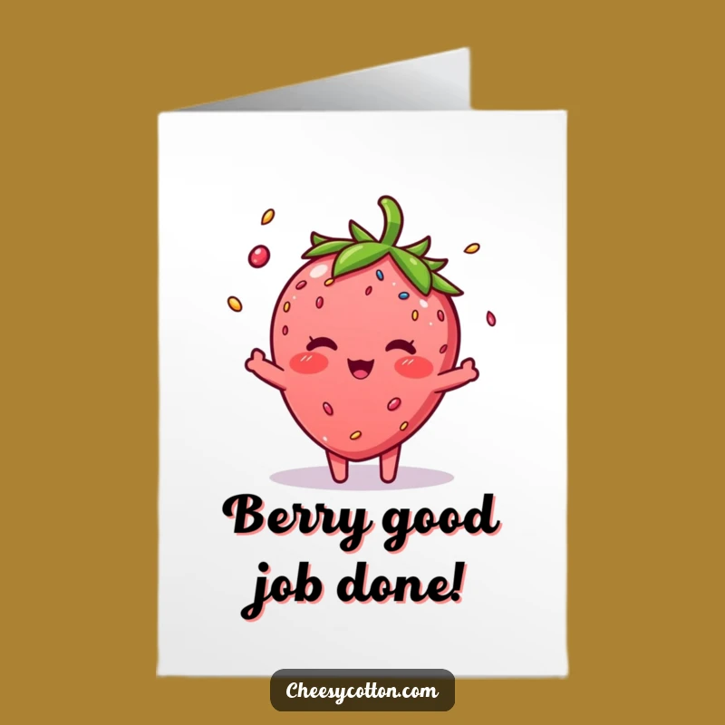 Free Printable Congratulations Card: Strawberry Sprinkles - Funny Downloadable