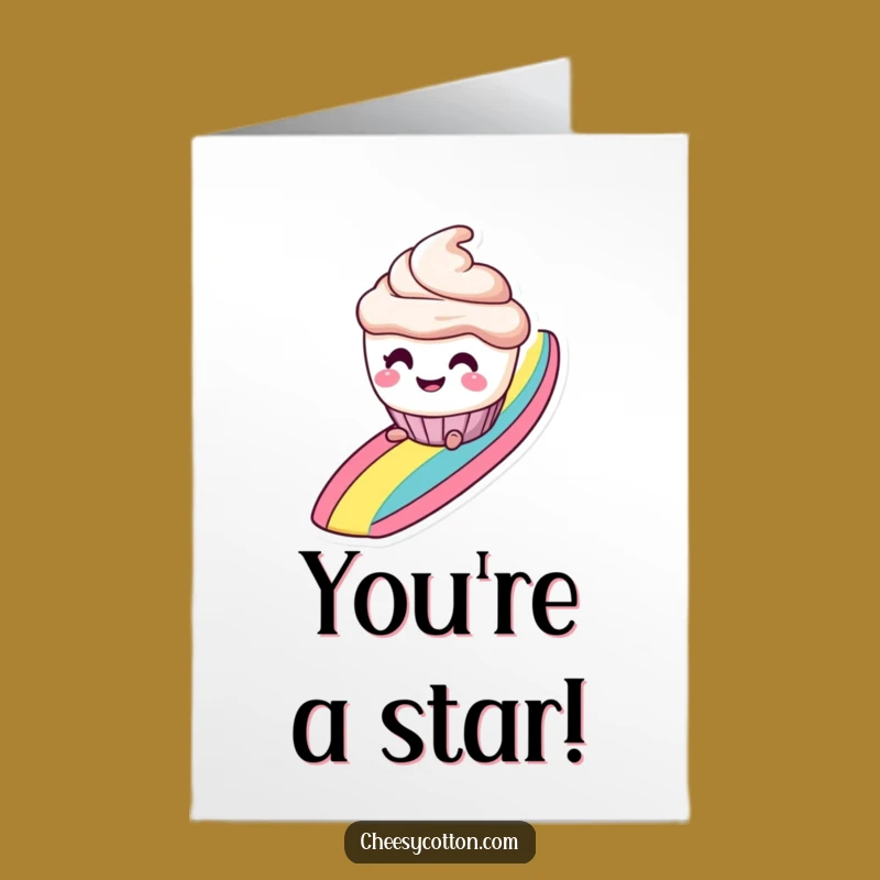 Free Printable Cupcake Congrats Card: Funny DIY Downloadable Gift for Achievements