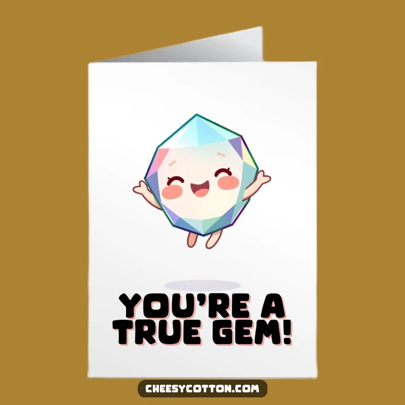 Free Printable Gem Congrats Card: Hilarious Downloadable Gift for Brilliant Achievements