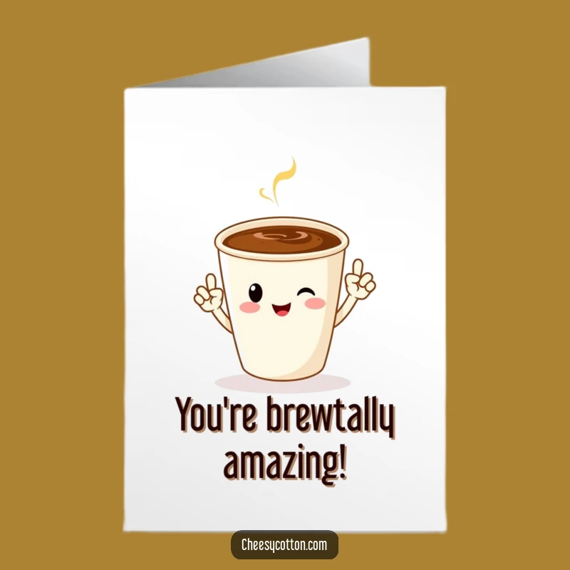Free Printable Coffee Congrats Card: Jazz Hands, Funny Downloadable Gift