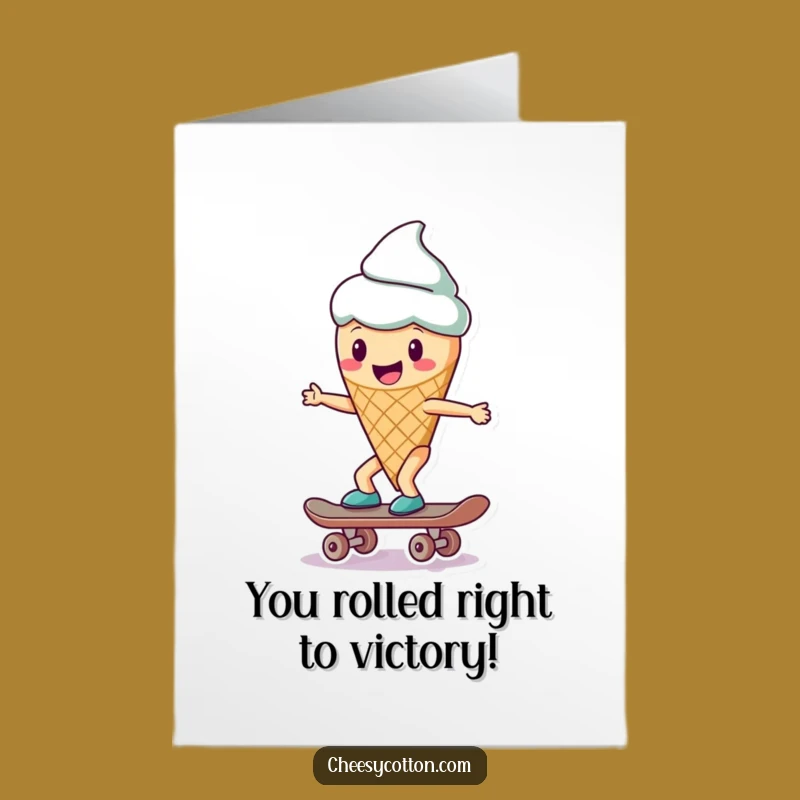 Free Printable Congrats Card: Skater Ice Cream! Rad Downloadable Gift