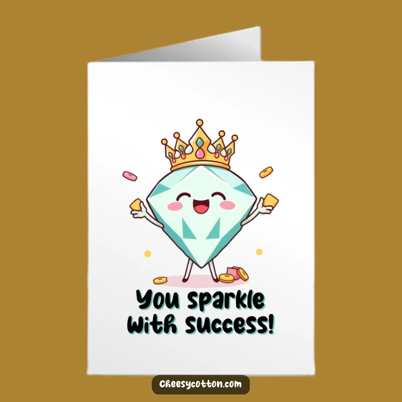 Free Printable Funny Congrats Card: Diamond Crown Snacks Downloadable Gift