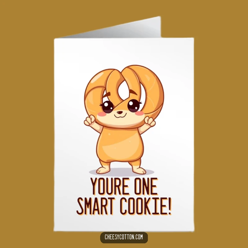 Free Printable Congrats Card: Posing Pretzel for Your Bold Achievements
