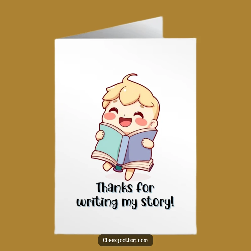 Free Printable Book Thank You Card: Funny Downloadable Gift for Your Gratitude