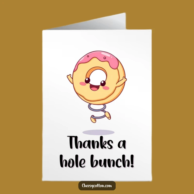 Free Printable Kawaii Donut Thank You Card: Bouncing Gratitude Downloadable