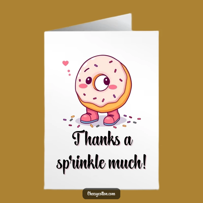 Free Printable Thank You Card: Donut's Sprinkle Oops! Funny Downloadable!