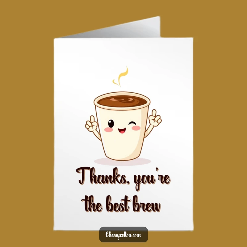Free Printable Thank You Coffee Card: Jazz Hands, Funny Downloadable Gift