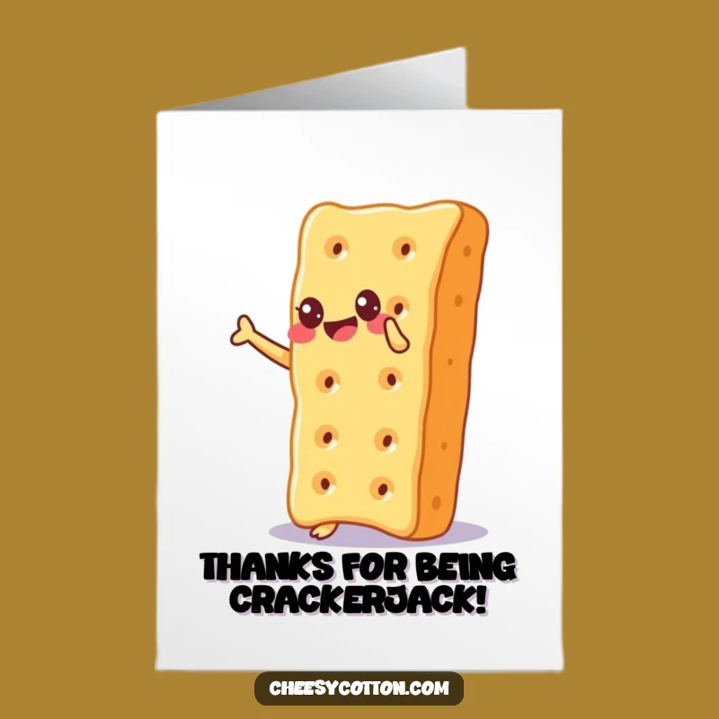 Free Printable Thank You Card: Cheesy Cracker Thanks with Glee Downloadable