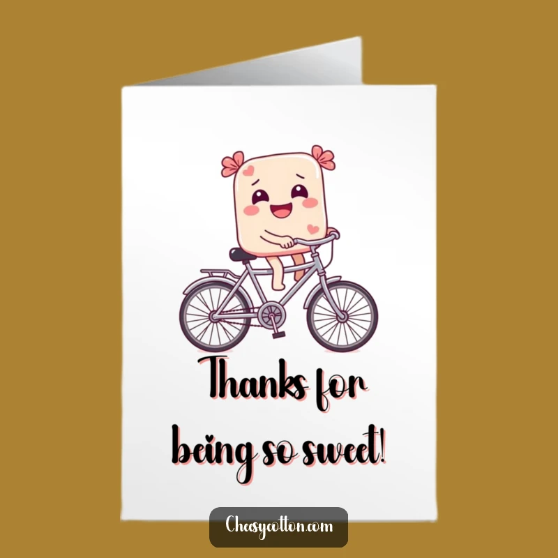 Free Printable Thank You Card: Candy Bike Ride - Cute DIY Downloadable Gift