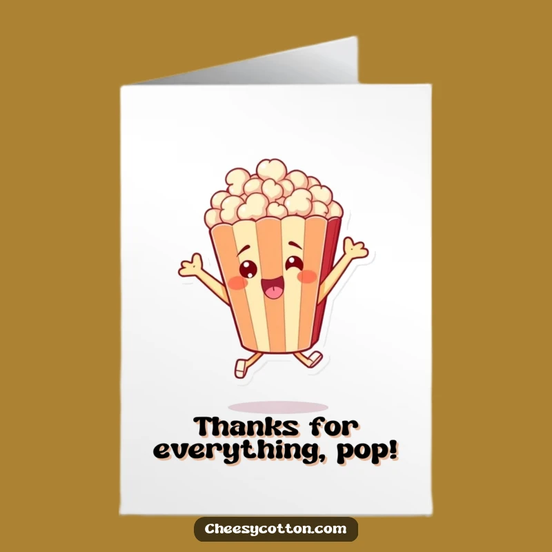 Free Printable Thank You Card: Popcorn's Thankful Jump - Funny & Sweet