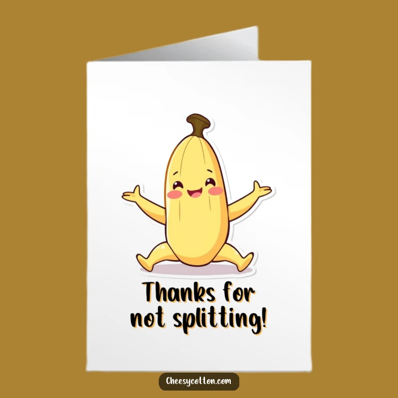 Free Printable Thank You Card: Funny Banana Split - Gratitude Stretch!