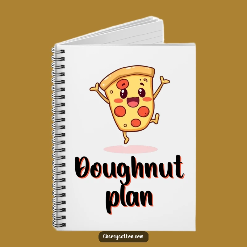 Funny Pizza Notebook: Jot Down Ideas with a Cartwheeling Character