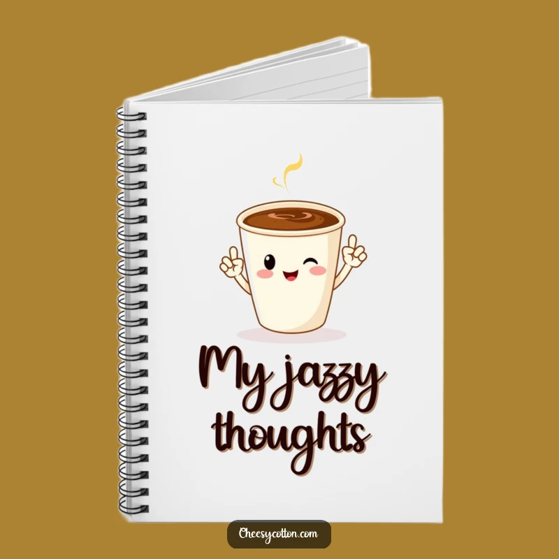 Funny Coffee Jazz Hands Notebook: Cheerful Character Journal for Your Ideas