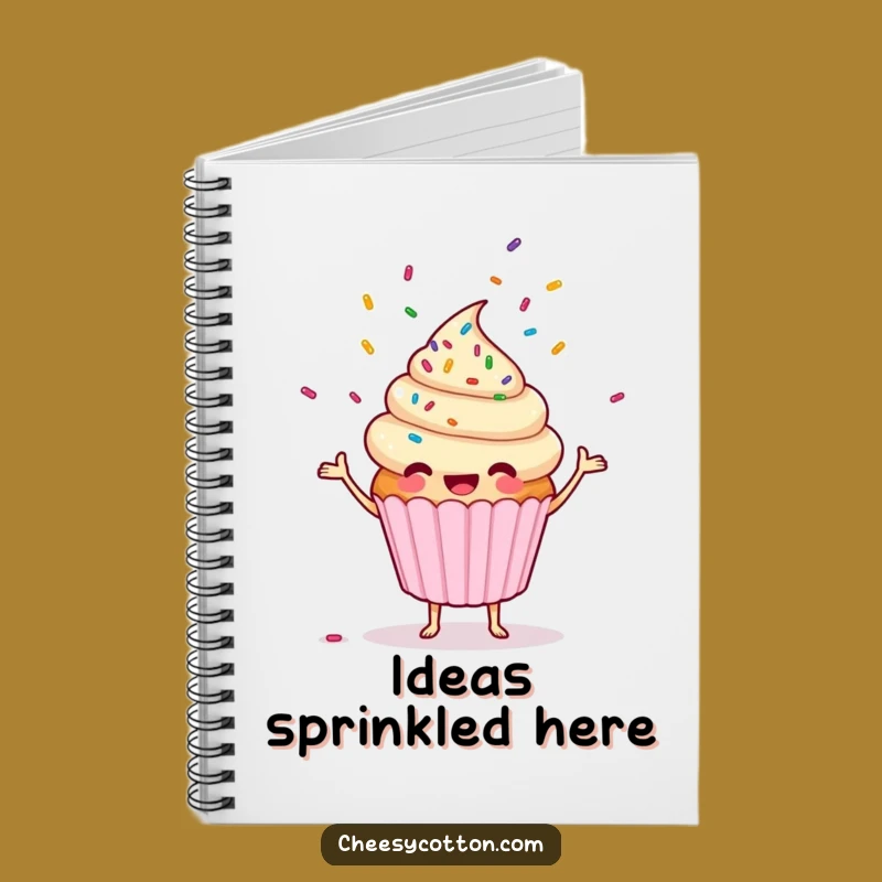 Funny Cupcake Juggling Sprinkles Notebook: Jot Down Ideas with a Smile!