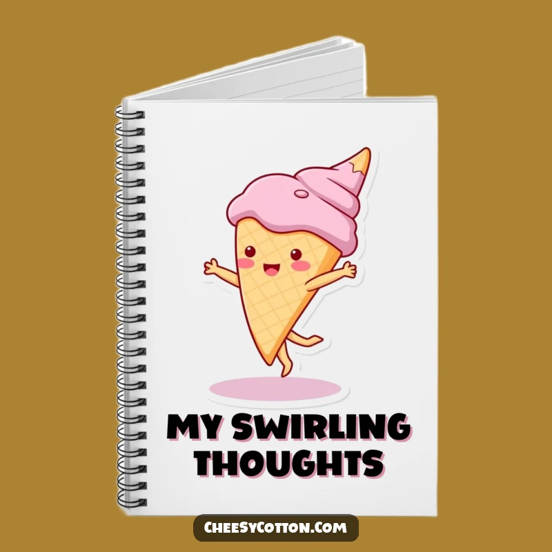 Funny Ice Cream Cartwheel Notebook: Sweet Journal for Fun Ideas & Notes